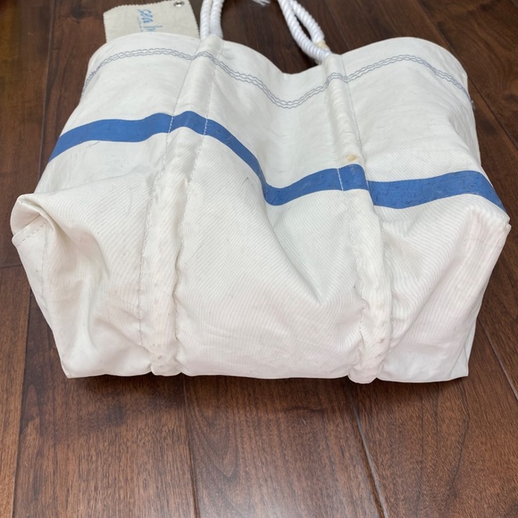 NWT Sea Bags Medium Tote Black, Blue & White - Picture 5 of 9